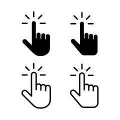 Hand cursor icon vector illustration. cursor sign and symbol. hand cursor icon clik