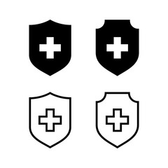 Health insurance icon vector illustration. Insurance document sign and symbol