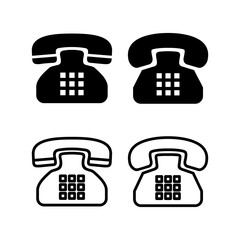 Telephone icon vector illustration. phone sign and symbol