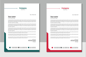 Abstract Corporate Business Style Letterhead Design Vector Template For Your Project. Simple And Clean Print Ready Design, Elegant Flat Design Vector
