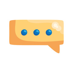 yellow speech bubble message