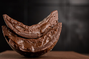 Easter egg - milk chocolate egg with milk chocolate filling