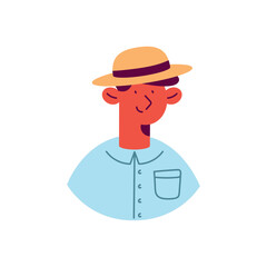man wearing hat profile