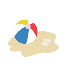 Sand play Children or Kids playing sand at the beach