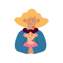 mother with daughter
