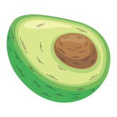 fresh avocado half vegetable