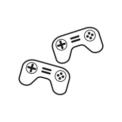 Joystick icon. Digital technology entertainment. Computer gaming. Play online. Vector illustration.