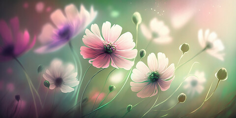 Close-up beautiful flowers graphic design. wallpaper background.