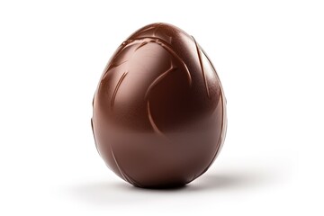 Fototapeta premium chocolate egg isolated on a white background. Generative AI