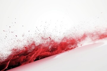 Red white abstract wave acrylic cream texture streamlined shape made with generative AI