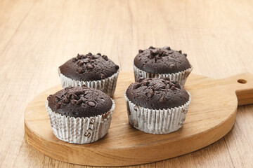 Delicious Chocolate Muffins with choco chips
