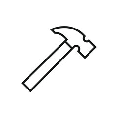 Editable Icon of Hammer, Vector illustration isolated on white background. using for Presentation, website or mobile app