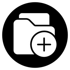 Fototapeta premium folder glyph icon