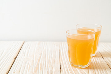 fresh and hot ginger juice glass