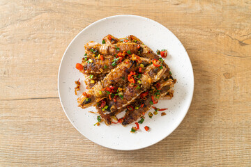 Stir-fried Mantis Shrimp or Crayfish with Chilli and Salt.