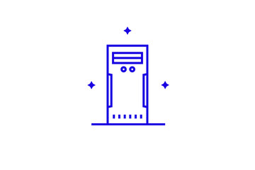 Isolated Geometric concept of computer vector illustration in a flat style for website, mobile app, banner, ui ux, web design, business, marketing, landing, infographics, mockup,development	
