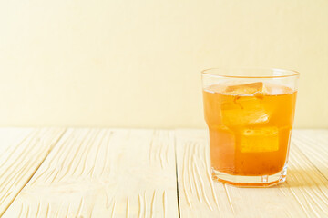 Delicious sweet drink tamarind juice and ice cube