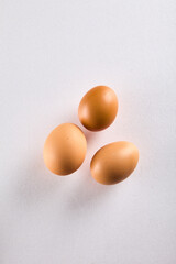eggs on a white background