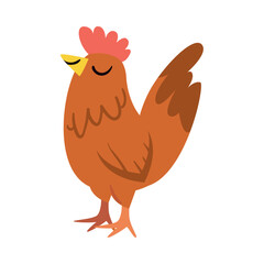 flat cute chicken