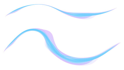 やわらかな波状のテクスチャ素材2種類　背景　透過PNG