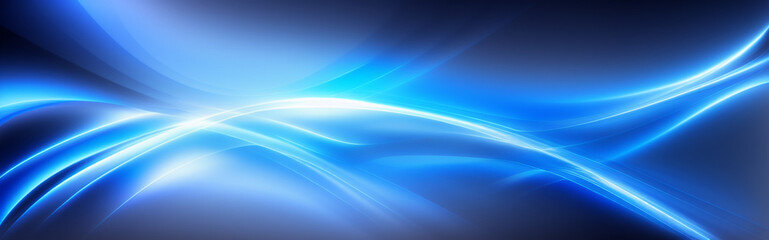 Fototapeta premium Illustration of a blue abstract background with flowing lines and curves created with Generative AI technology