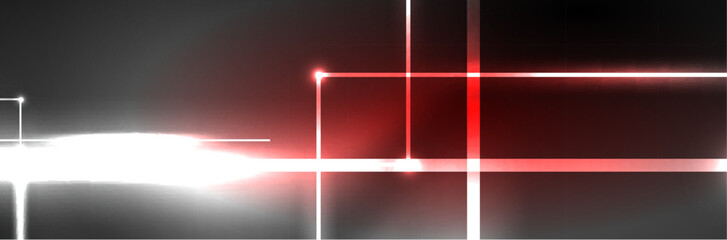 Neon glowing fluid wave lines, magic energy space light concept. Vector illustration for wallpaper, banner, background, leaflet, catalog, cover, flyer