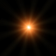 Sun material with black background for design