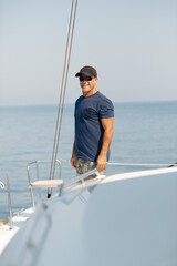 man on yacht