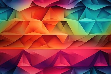 vibrant triangle pattern abstract background. Generative AI