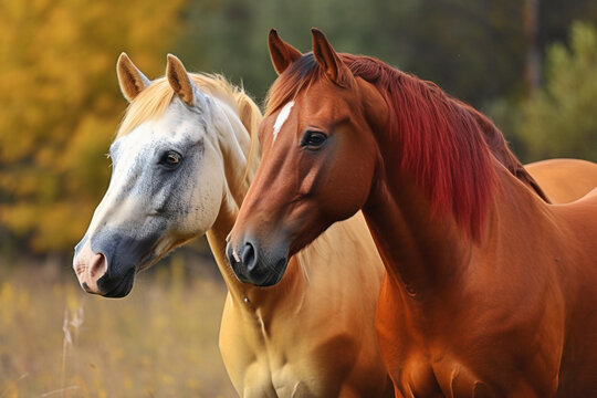 An image of two horses - Generative AI