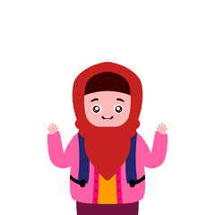 Hijab Girl Muslimah, Sad Girl, Happy Girl, Smile Girl. 