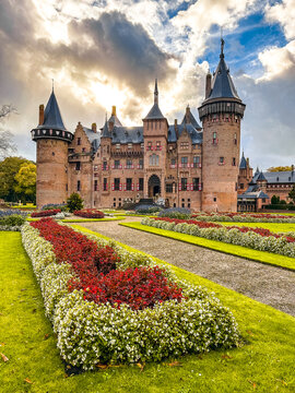 Castle De Haar or Kasteel de haar in Utrecht, Netherlands