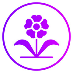 growing plant gradient icon