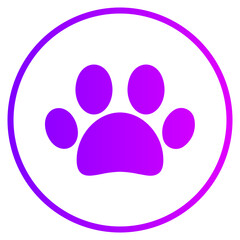 pawprint gradient icon