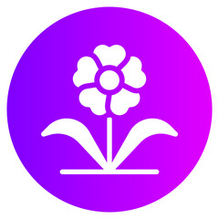 growing plant gradient icon