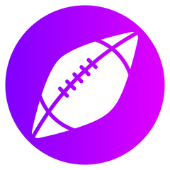 rugby ball gradient icon