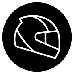 Racing Helmet glyph icon