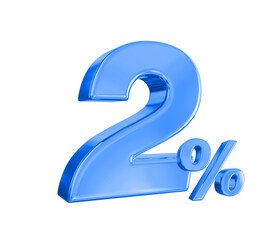 Blue 2 Percent Sale Off Discount 