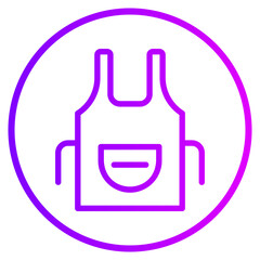 Fototapeta premium apron gradient icon