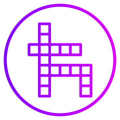 Obraz premium crossword gradient icon