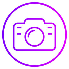 photo camera gradient icon