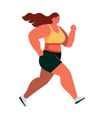 strong woman running