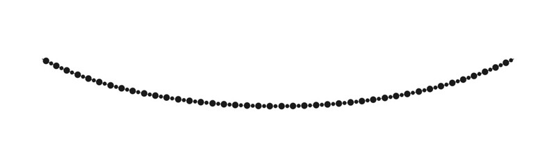 Hanging garland silhouette for events parties vector illustration