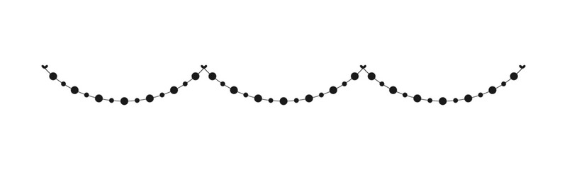 Hanging garland silhouette for events parties vector illustration