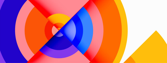 Obraz premium Circle trendy minimal geometric abstract background. Vector Illustration For Wallpaper, Banner, Background, Card, Book Illustration, landing page