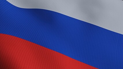 close up waving flag of Russia. flag symbol of Russia . 3d illustration flag of Russia