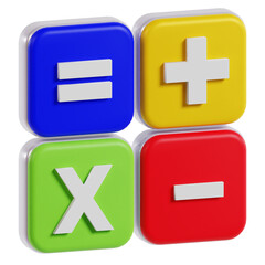 Fototapeta premium math 3d icon