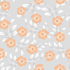 seamless small vector flower design pattern  on black    background
