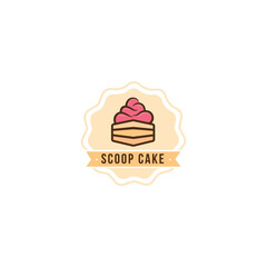 scoop cake logo vector