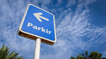 Low Angle View of Parking Sign in the Park